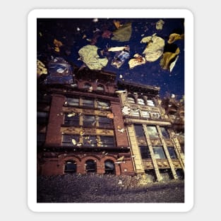 SoHo Buildings Rain Puddle Reflection NYC Magnet